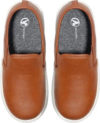 HOMEHOT Boys Slip on Sneakers Casual Dress Shoes Faux Leather (Toddler,Big Kids, Little Kids) in Saudi Arabia