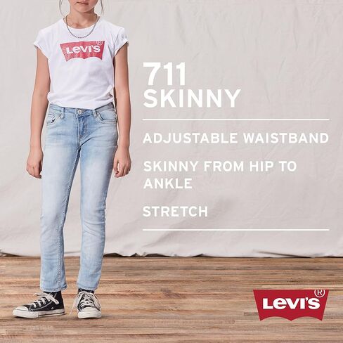 بنطال جينز Levi's 711 ذو قصة ضيقة للفتيات in Kuwait