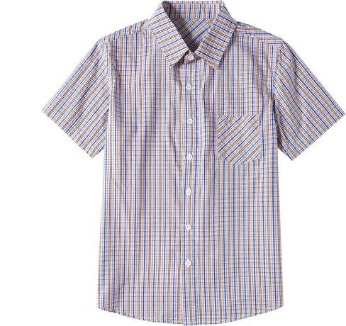 Tronjori Boys' Short Sleeve Button Down Woven Shirt in Kuwait