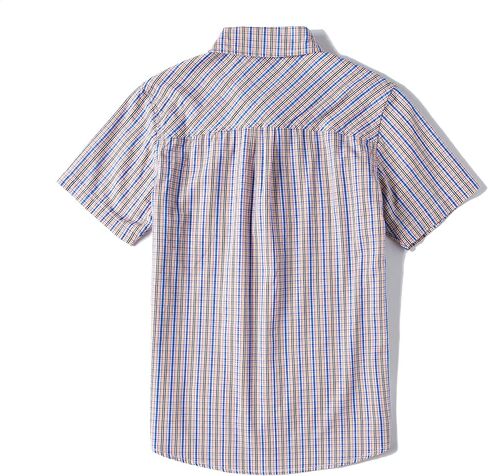 Tronjori Boys' Short Sleeve Button Down Woven Shirt in Kuwait
