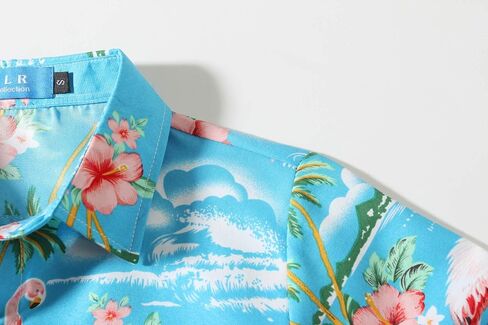 قميص SSLR Big Boys Hawaiian، قميص هاواي للأطفال، قميص Flamingos بأكمام قصيرة وقميص Luau للأطفال in Kuwait