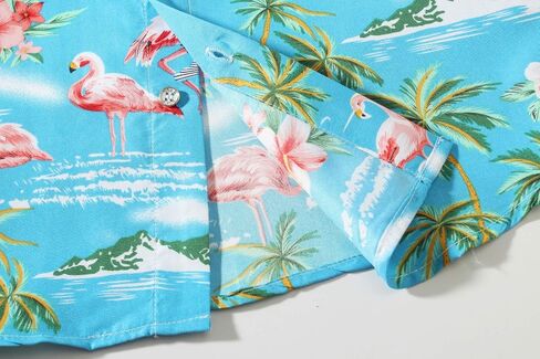 قميص SSLR Big Boys Hawaiian، قميص هاواي للأطفال، قميص Flamingos بأكمام قصيرة وقميص Luau للأطفال in Kuwait