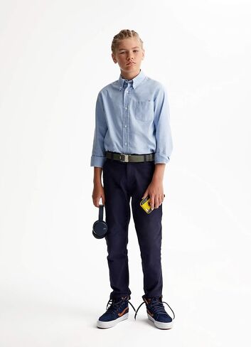 French Toast Boys' Long Sleeve Oxford Shirt (Standard & Husky) in Saudi Arabia