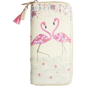 Timlee لطيف يونيكورن محافظ طويلة محافظ الوردي فلامنغو مع شرابات محفظة طويلة الفتيات هدية عيد الميلاد (فلامنغو) in Kuwait