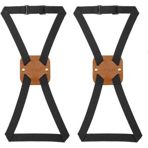 Adjustable Luggage Straps for Suitcases Add a Bag High Elastic Travel Bag Bungees Connecting Carry On Bag TSA Approved (2 Pack Black)