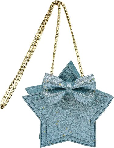 ZGMYC Little Girls Glitter Sequins Crossbody Purse Star-Shaped Bowknot Shoulder Bag Satchel (Gold) in Kuwait