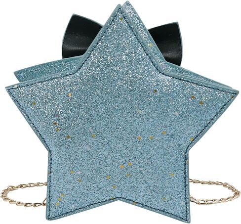 ZGMYC Little Girls Glitter Sequins Crossbody Purse Star-Shaped Bowknot Shoulder Bag Satchel (Gold) in Kuwait