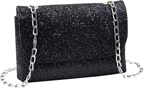 Women Glitter Sequins Crossbody Shoulder Bag Evening Bag Purse Handbag Wrist Bag in Saudi Arabia