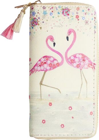 Timlee لطيف يونيكورن محافظ طويلة محافظ الوردي فلامنغو مع شرابات محفظة طويلة الفتيات هدية عيد الميلاد (فلامنغو) in Kuwait