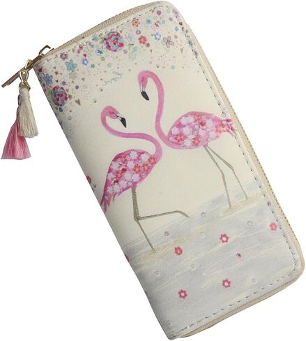 Timlee لطيف يونيكورن محافظ طويلة محافظ الوردي فلامنغو مع شرابات محفظة طويلة الفتيات هدية عيد الميلاد (فلامنغو) in Kuwait