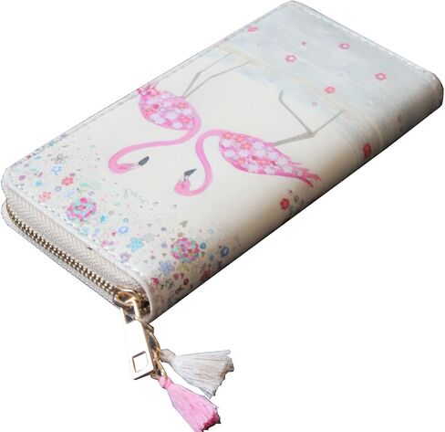 Timlee لطيف يونيكورن محافظ طويلة محافظ الوردي فلامنغو مع شرابات محفظة طويلة الفتيات هدية عيد الميلاد (فلامنغو) in Kuwait