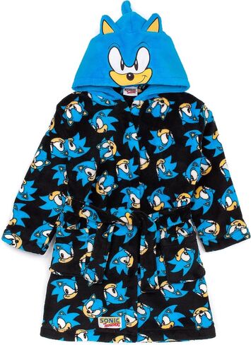 Sonic The Hedgehog Dressing Gown Kids Boys Character Bath-robe in Saudi Arabia