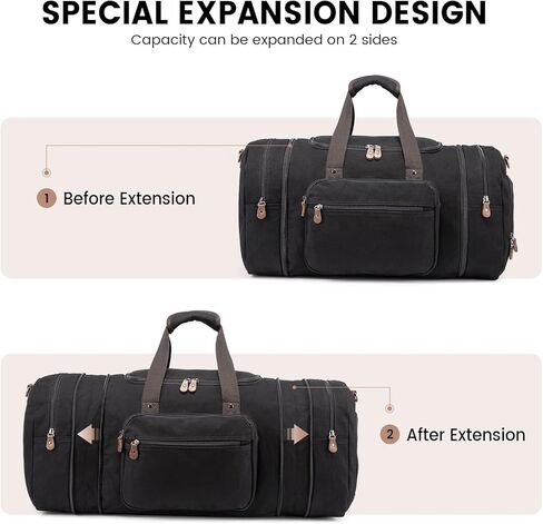 Sucipi Canvas Duffle Bag for Travel Overnight Carry on Bag with Shoe Compartment Weekender Duffel Bag with Toiletry Bag for Airplanes in Kuwait