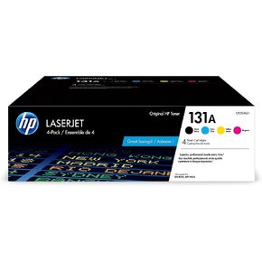 Original HP 131A Black, Cyan, Magenta, Yellow Toner Cartridges (4-pack) | Works with HP LaserJet Pro 200 color M251 Series, HP LaserJet Pro 200 color MFP M276 Series | CF210AQ1 in Saudi Arabia