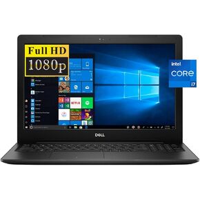 2022 Newest Dell Inspiron 15 3000 Laptop, 15.6" Full HD 1080P Display, 10th Gen Intel Core i7-1065G7 Quad-Core Processor, 16GB RAM, 512GB SSD, Webcam, HDMI, Wi-Fi, Windows 10, Black in Saudi Arabia