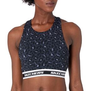 Skechers Women's Midnight Leopard Crop Bra in Saudi Arabia