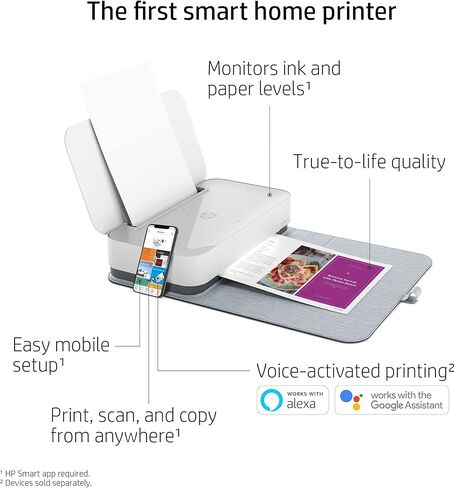 HP Tango X Smart Wireless Printer with Indigo Linen -cover – Mobile Remote Print, Scan, Copy, HP Instant Ink (3DP64A) in Kuwait