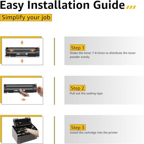 CMYBabee Compatible Toner Cartridges Replacement for HP 85A CE285A P1102W Toner for HP P1102W P1109W P1102 M1212NF M1217NFW P1006 P1005 P1505 Ink Printer (Black, 4-Packs) in Kuwait