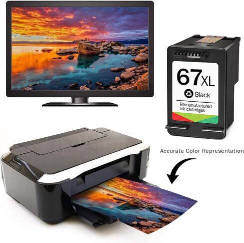 Limeink Remanufactured Ink Cartridge Replacement for HP Ink 67 XL for HP 67xl Ink cartridges Black Ink for HP 67 for HP Printer Ink Deskjet 2700 Envy 6000 6055 4155e 2755e pro 6400 Black in Saudi Arabia