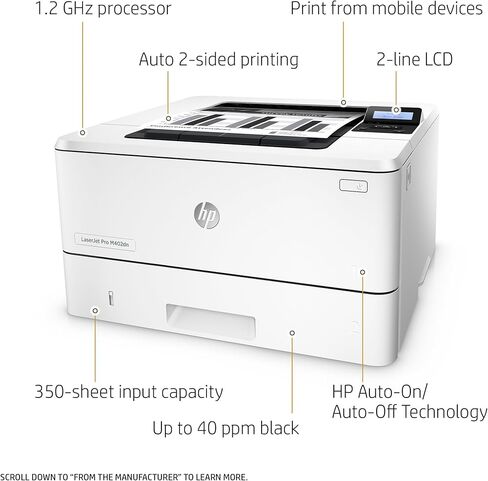 HP Laserjet Pro M402dn Monochrome Printer, Amazon Dash Replenishment Ready (C5F94A) (Renewed) in Kuwait