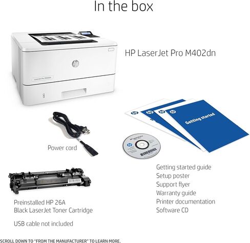 HP Laserjet Pro M402dn Monochrome Printer, Amazon Dash Replenishment Ready (C5F94A) (Renewed) in Kuwait