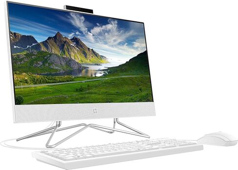 2022 Newest HP All-in-One Desktop, 21.5" FHD Display, Intel Celeron J4025 Processor, 16GB RAM, 512GB PCIe SSD, Webcam, HDMI, RJ-45, Wired Keyboard&Mouse, WiFi, Windows 11 Home, White in Saudi Arabia