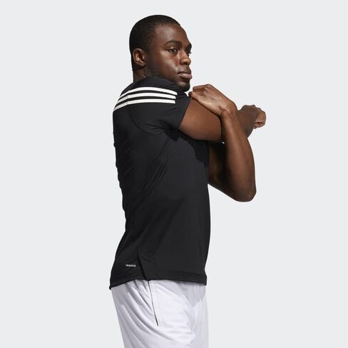 adidas AEROREADY Lyte RYDE Short Sleeve Zip Tee Men's in Saudi Arabia