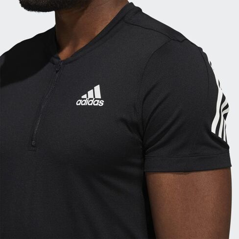 adidas AEROREADY Lyte RYDE Short Sleeve Zip Tee Men's in Saudi Arabia