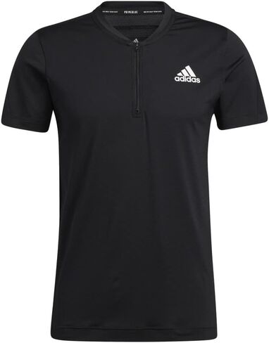 adidas AEROREADY Lyte RYDE Short Sleeve Zip Tee Men's in Saudi Arabia