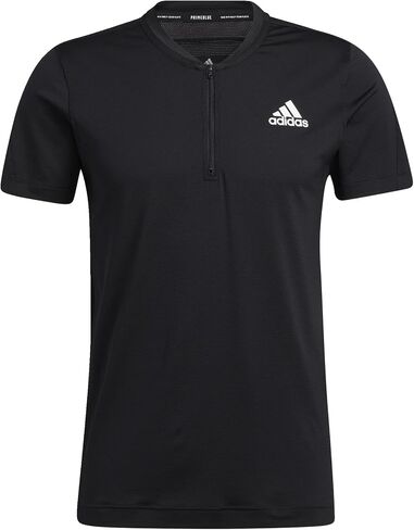 adidas AEROREADY Lyte RYDE Short Sleeve Zip Tee Men's in Saudi Arabia