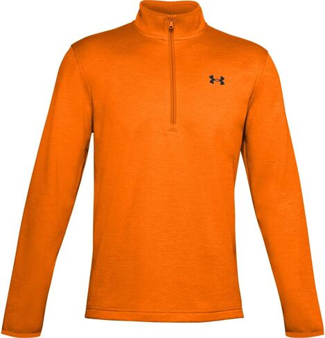 Under Armour Men's Armour Fleece 1/2 Zip T-Shirt , Vibe Orange (850)/Black , Small in Saudi Arabia