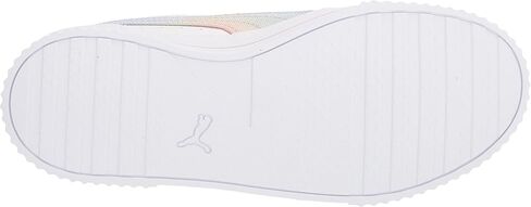 PUMA Carina Leather Prismatic Sneaker White Silver, 11.5 US Unisex Little Kid in Saudi Arabia