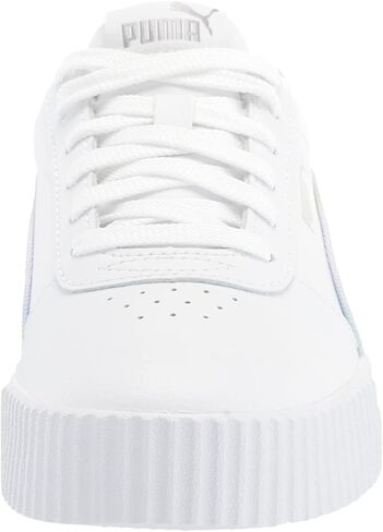 PUMA Carina Leather Prismatic Sneaker White Silver, 11.5 US Unisex Little Kid in Saudi Arabia