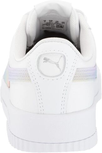 PUMA Carina Leather Prismatic Sneaker White Silver, 11.5 US Unisex Little Kid in Saudi Arabia