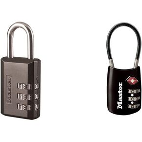 Master Lock TSA Set Your Own Combination Luggage Lock + Master Lock Combination Padlock ‚Äì TSA Approved Travel Locks with Customizable Combinations, Durable Metal Construction in Saudi Arabia