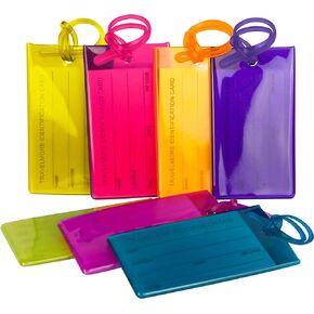 7 Pack TravelMore Luggage Tags for Suitcases, Flexible Silicone Travel ID Identification Labels Set for Bags & Baggage - Multi Color Pack in Saudi Arabia