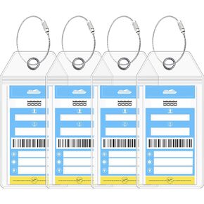 NCL Luggage Tag Holders by Cruise On [4 Pack] Fits Printed (Not Mailed) Norwegian Cruise Line Ships & Tags for Cruises in 2023 & 2024 in Kuwait