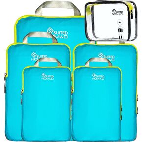 6 Set/3 Set Ultralight Compression Packing Cubes, Suitcase and Backpack Travel Organizer Bags