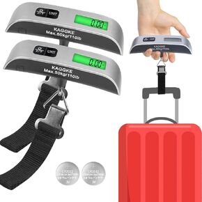 2-Pack Travel Digital Luggage Scale - Portable Luggage Scale -Luggage Scales for Suitcases - Ideal for Travel Scale Luggage Weight - 110LB/50KG, Includes Battery - Temperature Display Luggage Scale in Saudi Arabia