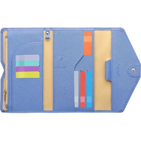 Zoppen Mulit-purpose Rfid Blocking Passport Holder Travel Wallet (Ver.4) Passport and Vaccine Card Holder ComboTri-fold Document Organizer Travel Essentials in Saudi Arabia