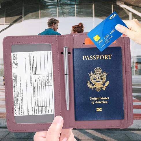 ZOPPEN Passport Holder Wallet, Passport Cover Travel Wallet Women Travel Essentials Accessories Document Organizer Travel Must Haves Rfid Blocking Cover Case for Women and Men, Blue in Kuwait