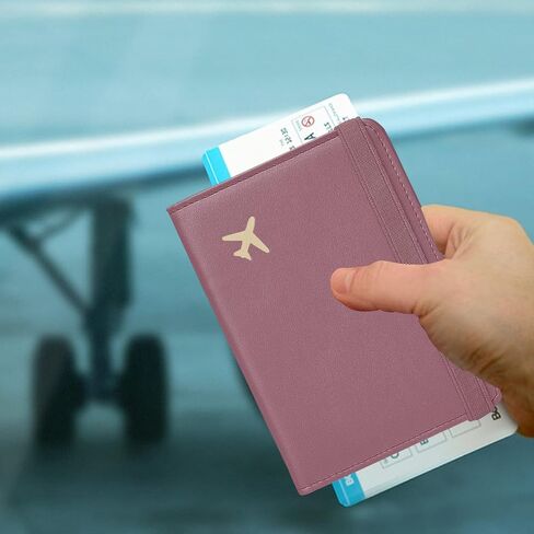 ZOPPEN Passport Holder Wallet, Passport Cover Travel Wallet Women Travel Essentials Accessories Document Organizer Travel Must Haves Rfid Blocking Cover Case for Women and Men, Blue in Kuwait