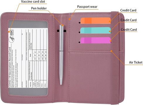 ZOPPEN Passport Holder Wallet, Passport Cover Travel Wallet Women Travel Essentials Accessories Document Organizer Travel Must Haves Rfid Blocking Cover Case for Women and Men, Blue in Kuwait
