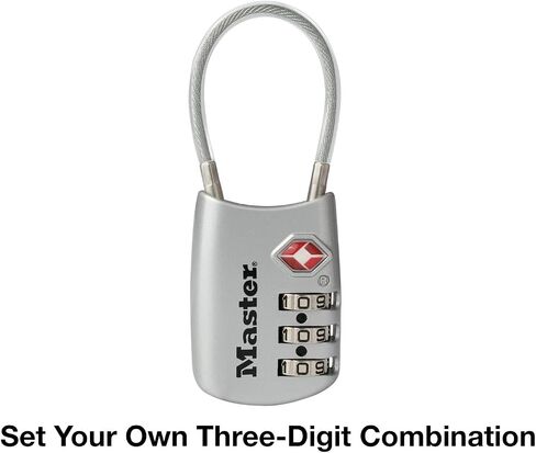 Master Lock TSA Set Your Own Combination Luggage Lock, TSA Approved Lock for Backpacks, Bags and Luggage, Colors May Vary in Kuwait