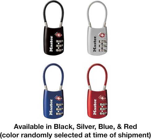 Master Lock TSA Set Your Own Combination Luggage Lock, TSA Approved Lock for Backpacks, Bags and Luggage, Colors May Vary in Kuwait
