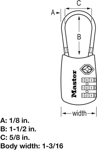 Master Lock TSA Set Your Own Combination Luggage Lock, TSA Approved Lock for Backpacks, Bags and Luggage, Colors May Vary in Kuwait
