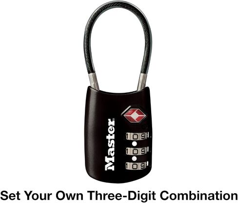 Master Lock TSA Set Your Own Combination Luggage Lock, TSA Approved Lock for Backpacks, Bags and Luggage, Colors May Vary in Kuwait