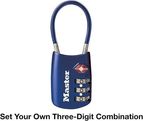 Master Lock TSA Set Your Own Combination Luggage Lock, TSA Approved Lock for Backpacks, Bags and Luggage, Colors May Vary in Kuwait