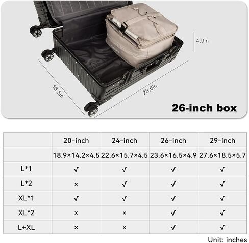 أرفف سفر محمولة معلقة من TABITORA حقيبة تعبئة مكعبة منظم حقيبة تخزين سعة كبيرة in Kuwait