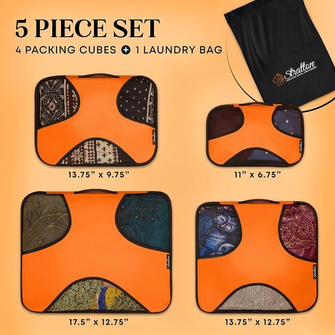 Stratton 5 Set Packing Cubes, Travel Luggage Organizers with Laundry Bag in Saudi Arabia